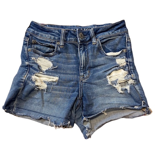 American Eagle Outfitters Pants - American Eagle High Rise Distressed Jean Shorts